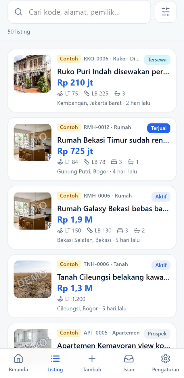 Katalog yang rapi dengan sendirinya